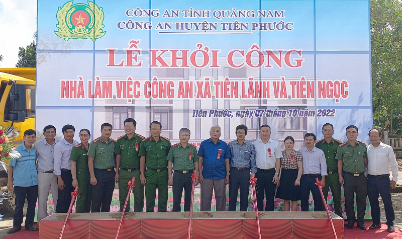 Khởi công hai trụ sở làm việc Công an xã đầu tiên tại Quảng Nam -0
