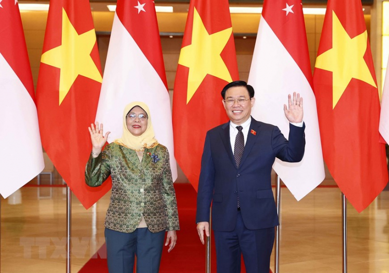 Lãnh đạo Đảng, Nhà nước tiếp Tổng thống Singapore Halimah Yacob -0