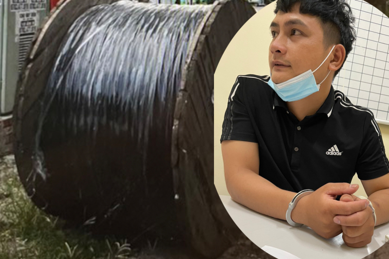 Quái chiêu của tên trộm chuyên “ăn” cáp điện công trình -0