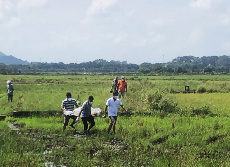 Phát hiện thi thể người đàn ông giữa cánh đồng  -0