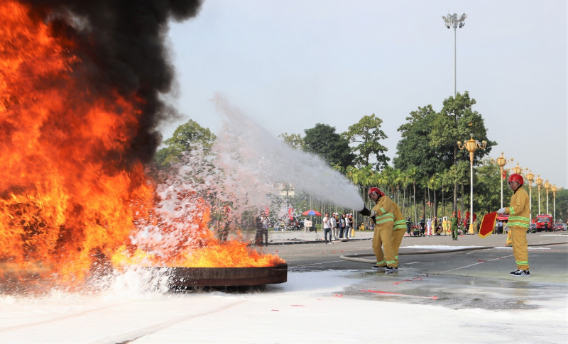 Hội thao nghiệp vụ chữa cháy và cứu nạn, cứu hộ tỉnh Vĩnh Phúc -0