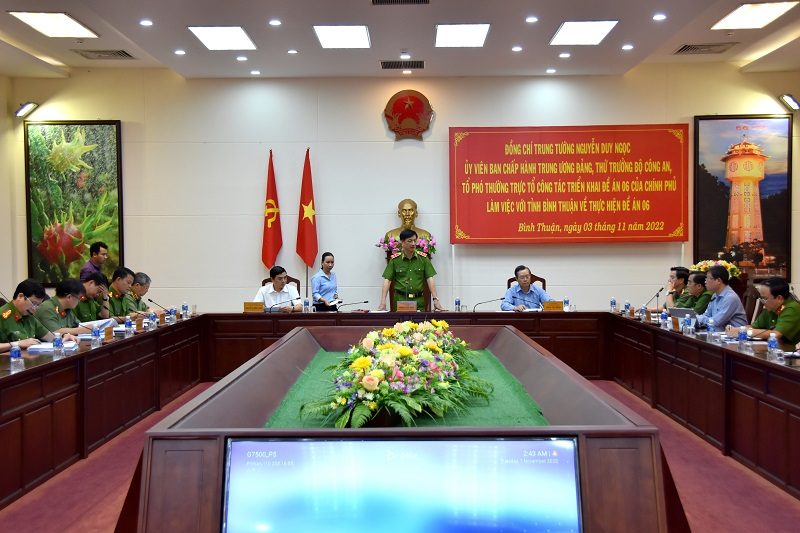Thứ trưởng Bộ Công an Nguyễn Duy Ngọc làm việc tại Công an tỉnh Bình Thuận -0