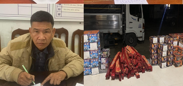 Các đối tượng vận chuyển 150 kg pháo nổ để “đón tết”  -0