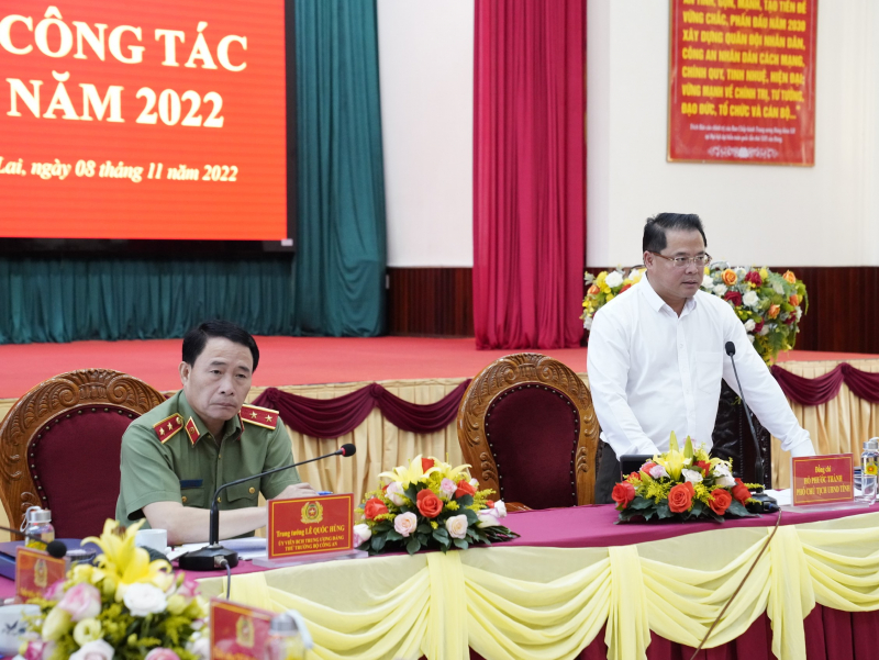 Thứ trưởng Lê Quốc Hùng kiểm tra công tác tại Công an tỉnh Gia Lai  -0