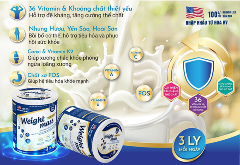 Sữa tăng cân Weight Mass gửi đến người tiêu dùng Việt phương pháp dinh dưỡng đột phá  -0
