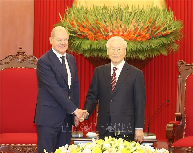 Tổng Bí thư Nguyễn Phú Trọng tiếp Thủ tướng Cộng hòa Liên bang Đức Olaf Scholz -0