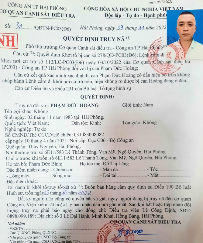 Truy nã đối tượng buôn lậu thuốc COVID-19 bỏ trốn -0