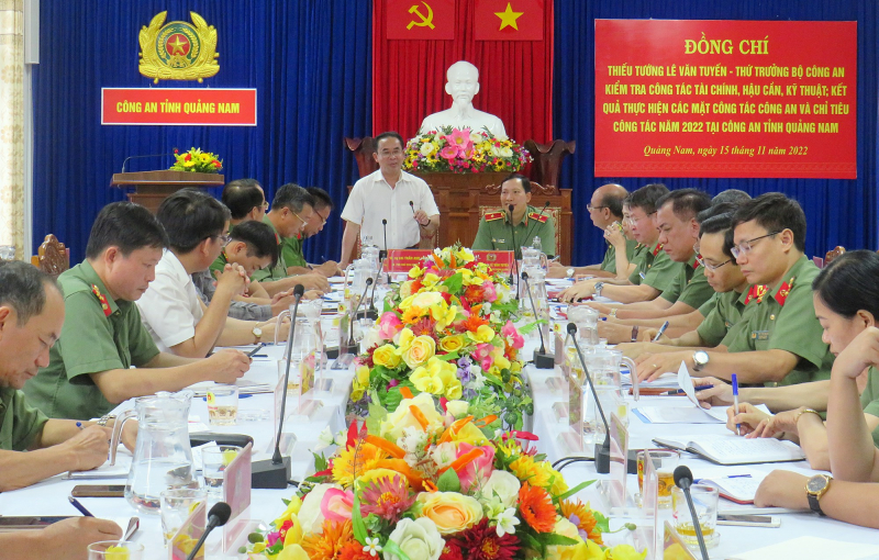 Thứ trưởng Lê Văn Tuyến làm việc tại Công an tỉnh Quảng Nam -0