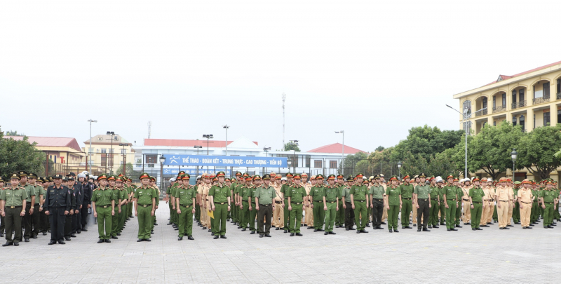 Công an tỉnh Hà Nam ra quân thực hiện cao điểm bảo vệ ANTT Tết Nguyên đán Quý Mão -0
