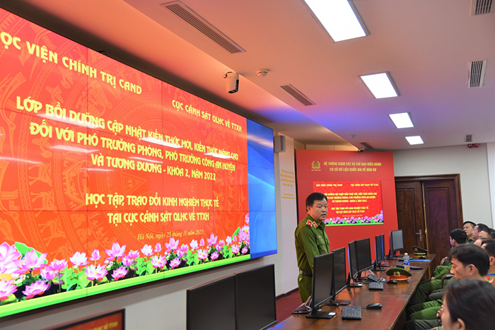 Học viện Chính trị Công an nhân dân thăm và làm việc với Cục Cảnh sát quản lý hành chính về trật tự xã hội -0