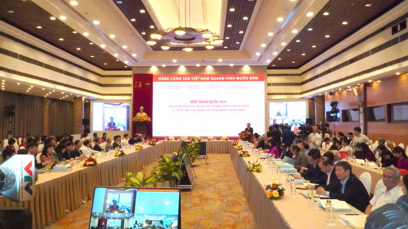 Làm rõ hệ giá trị quốc gia, hệ giá trị văn hóa, hệ giá trị gia đình và chuẩn mực con người Việt Nam trong thời kỳ mới -0