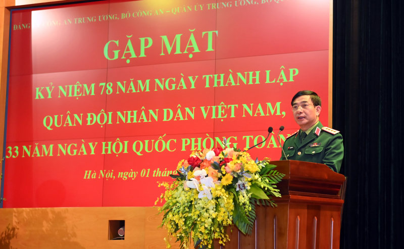 Bộ Công an - Bộ Quốc phòng gặp mặt nhân kỷ niệm 78 năm Ngày thành lập Quân đội nhân dân Việt Nam -0