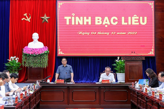 Thủ tướng Phạm Minh Chính làm việc với lãnh đạo tỉnh Bạc Liêu -0