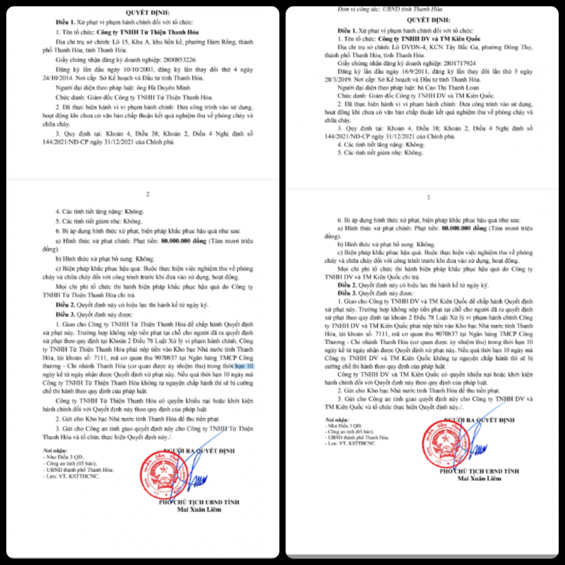 Vi phạm PCCC 10 doanh nghiệp bị phạt gần 1 tỷ đồng -0