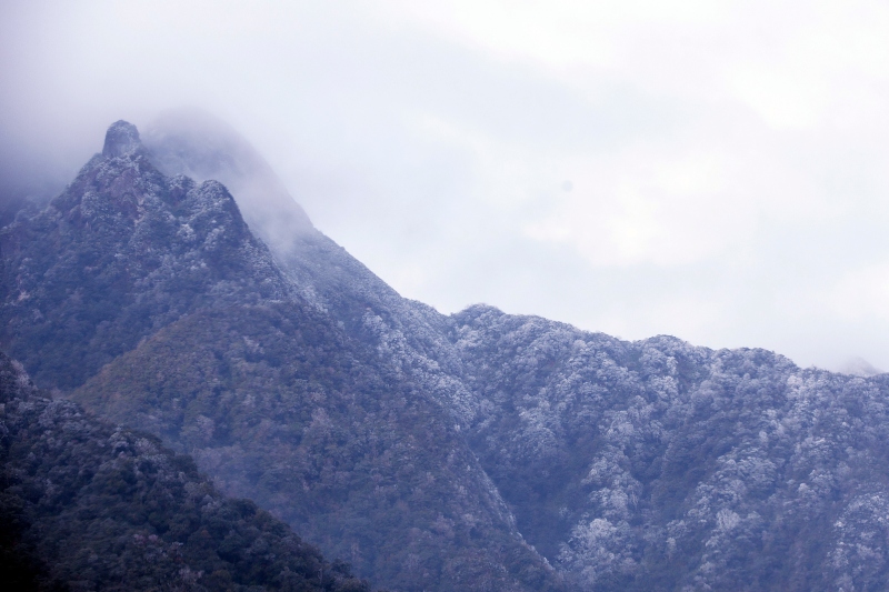 Fansipan mountain covered with frost -2