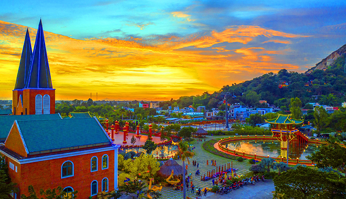 Đến Khu du lịch Cáp treo núi Sam tận hưởng hương Xuân -1