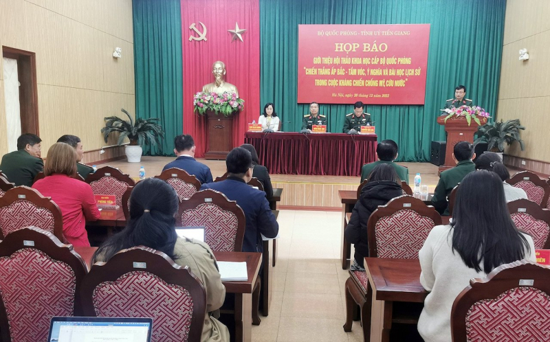 Tổ hội thảo khoa học cấp Bộ Quốc phòng về 60 năm Chiến thắng Ấp Bắc -0