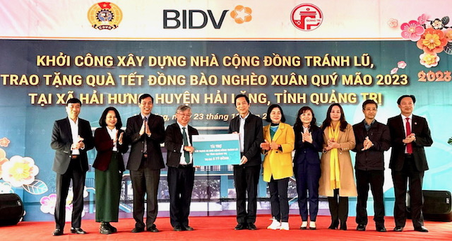 BIDV khởi công Nhà cộng đồng  tránh lũ và tặng quà Tết cho đồng bào nghèo tại Quảng Trị -0