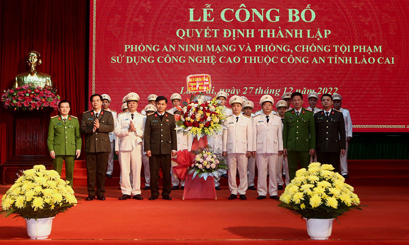 Thành lập Phòng An ninh mạng và phòng chống tội phạm công  nghệ cao Công an tỉnh Lào Cai -0