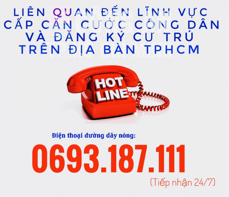 Công an TP Hồ Chí Minh công bố đường đây nóng lĩnh vực cấp CCCD  -0