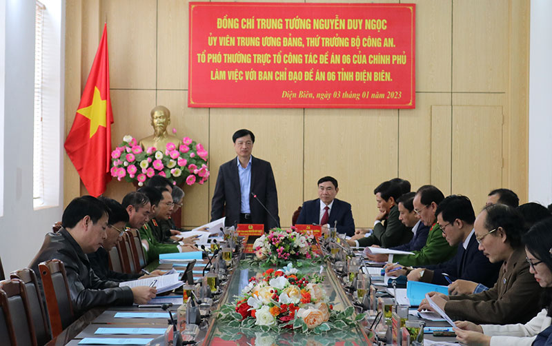 Thứ trưởng Nguyễn Duy Ngọc làm việc với Ban Chỉ đạo Đề án 06 tỉnh Điện Biên -0