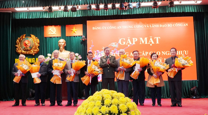 Gặp mặt, chúc Tết cán bộ Công an cấp cao đã nghỉ hưu tại Hà Nội -0