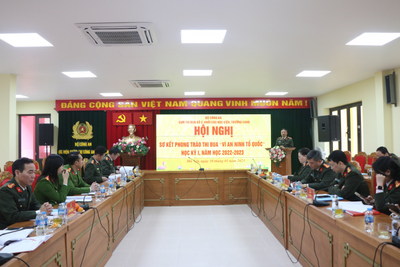 Cụm thi đua số 2 khối các học viện, trường CAND sơ kết phong trào thi đua “Vì an ninh Tổ quốc”  -0