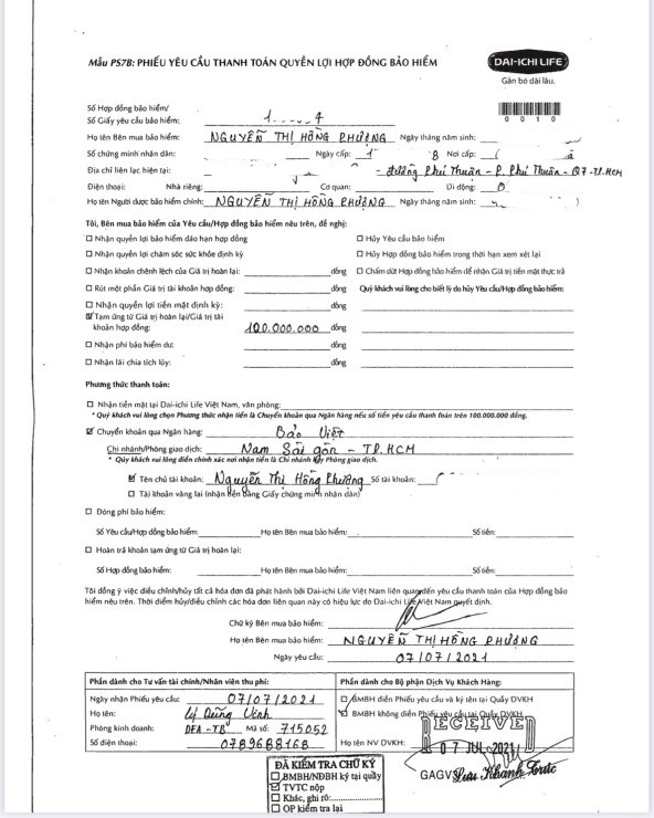 Khởi tố vụ án nhân viên công ty bảo hiểm giả chữ ký để rút tiền của khách hàng -0