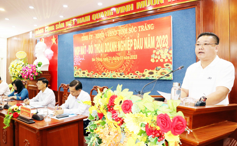 Lãnh đạo tỉnh Sóc Trăng đối thoại với doanh nghiệp -0