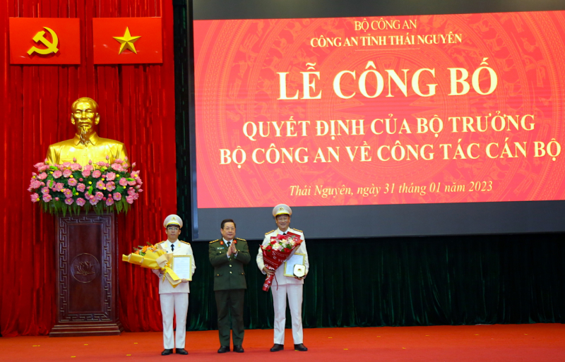 Công bố tân Phó Tư lệnh Cảnh sát cơ động, Phó Giám đốc Công an tỉnh Thái Nguyên -0