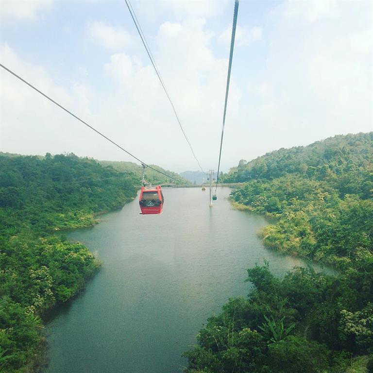 Bức tường lá đỏ Chùa Vạn Linh -0