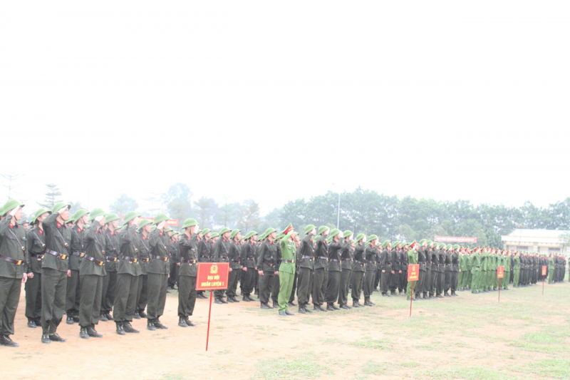 Khai giảng khoá huấn luyện cho 719 công dân thực hiện nghĩa vụ tham gia CAND -0