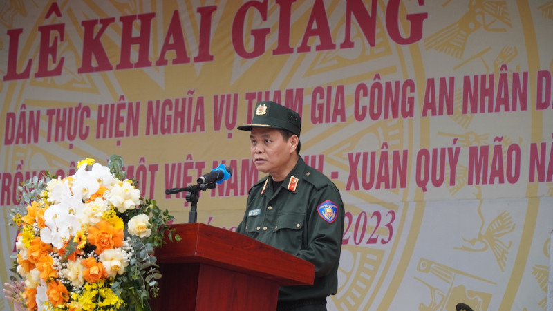 Rộn ràng khai giảng khóa huấn luyện công dân thực hiện nghĩa vụ tham gia CAND -0