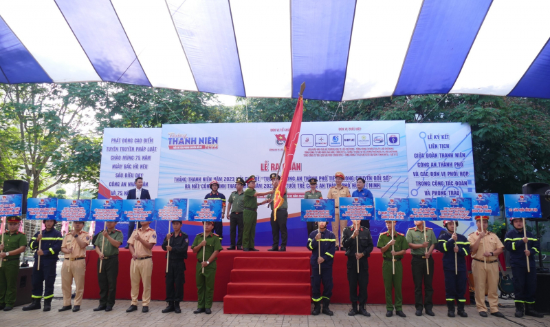 Tuổi trẻ Công an TP Hồ Chí Minh ra quân Tháng Thanh niên năm 2023 -0