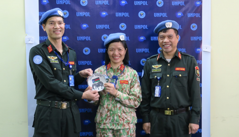 Sĩ quan CAND Việt Nam nhận quyết định thăng cấp hàm tại Nam Sudan -0