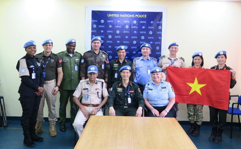 Sĩ quan CAND Việt Nam nhận quyết định thăng cấp hàm tại Nam Sudan -0