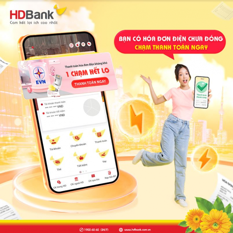 Tính năng “1 chạm” nâng cấp độ cho App HDBank -0