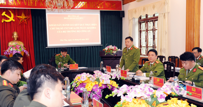 Kiểm tra công tác giam giữ, cải tạo phạm nhân tại Trại giam Tân Lập -0