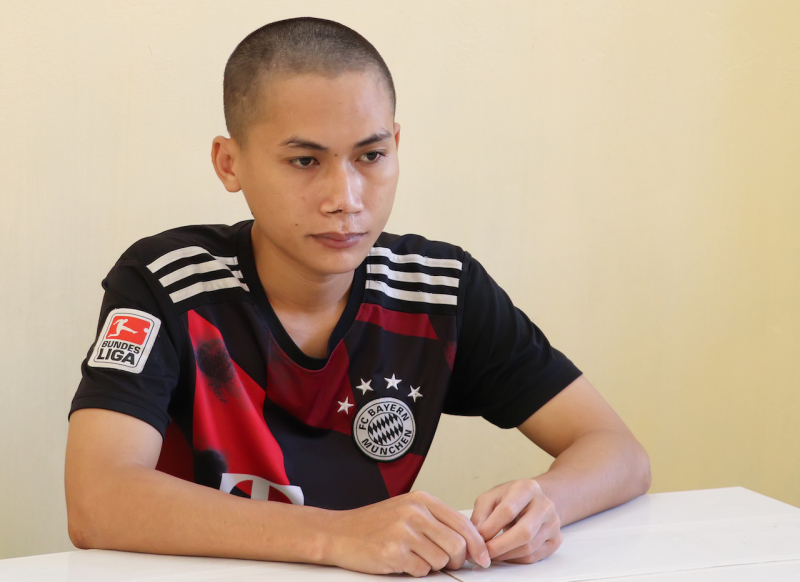 bị can huỳnh minh hoàng tại cơ quan công an.jpg -0