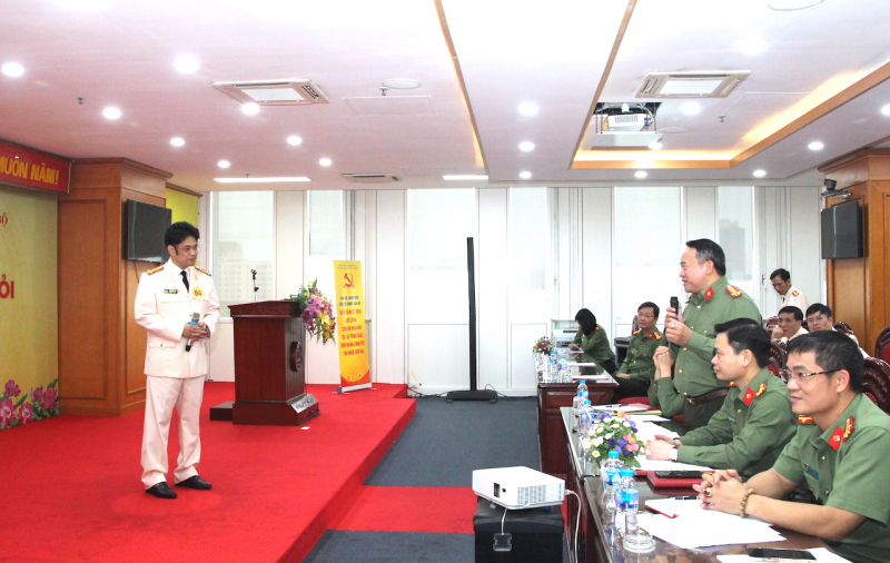 Trung tá Phạm Sơn Tùng đoạt giải A Hội thi Bí thư Chi bộ giỏi Cục Tổ chức cán bộ -0