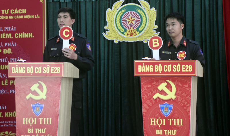 Sôi nổi hội thi Bí thư Chi bộ giỏi tại Trung đoàn Cảnh sát cơ động Trung Bộ -0