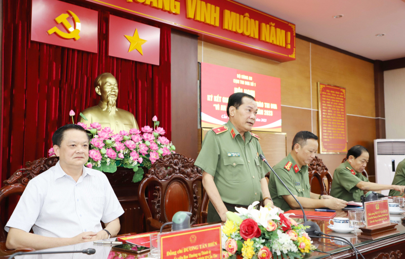 Cụm thi đua số 1 Bộ Công an ký giao ước thi đua năm 2023 -0