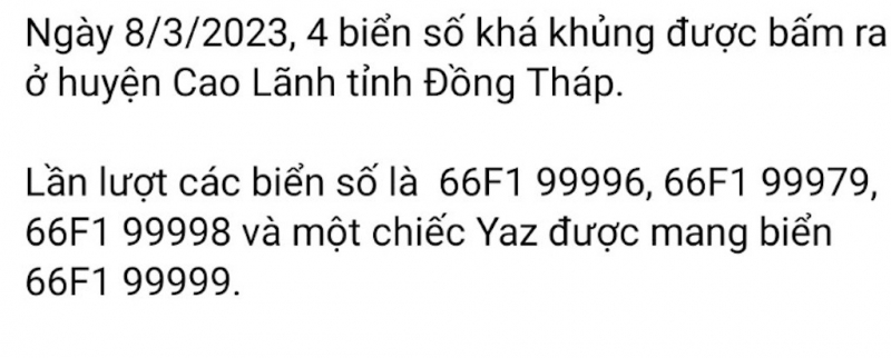Kiểm tra thông tin loạt biển số “siêu đẹp” ở Đồng Tháp -0