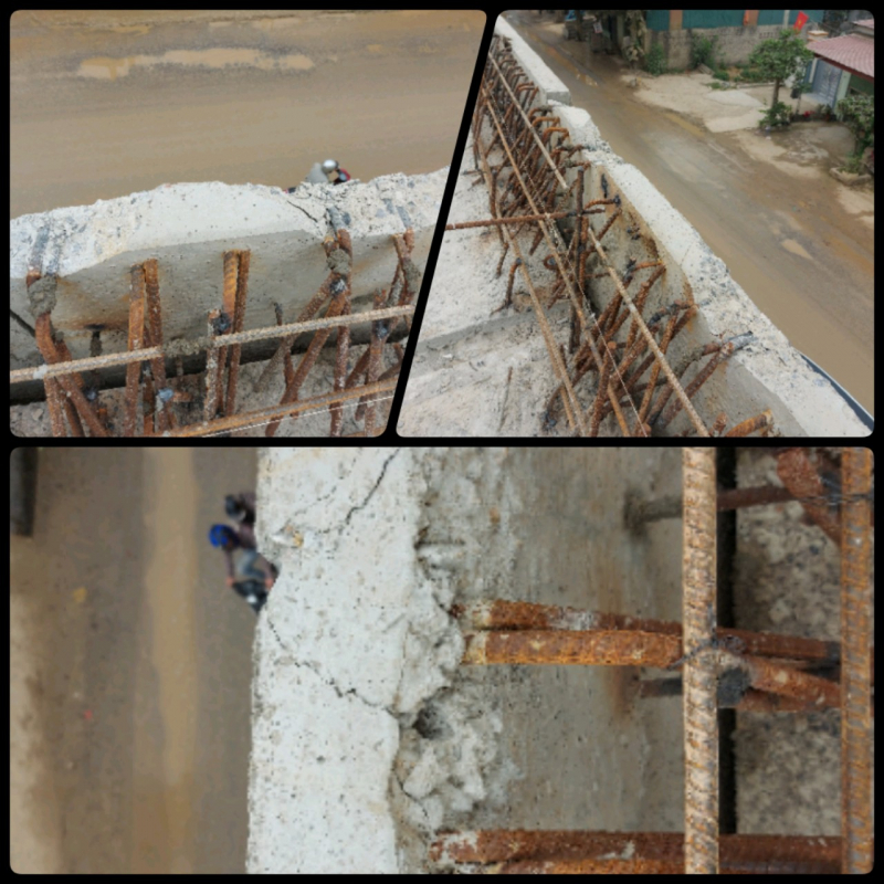 Cầu vượt 60 tỷ có dấu hiệu thi công ẩu -0