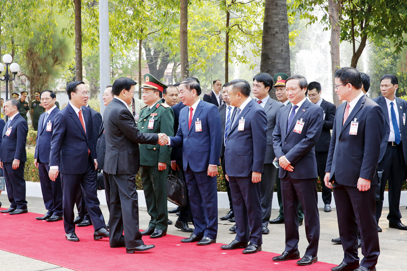 Lễ đón chính thức Chủ tịch nước Võ Văn Thưởng thăm hữu nghị Lào -0