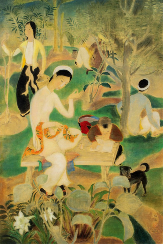 1 gia dinh trong vuon - le pho.jpg -0