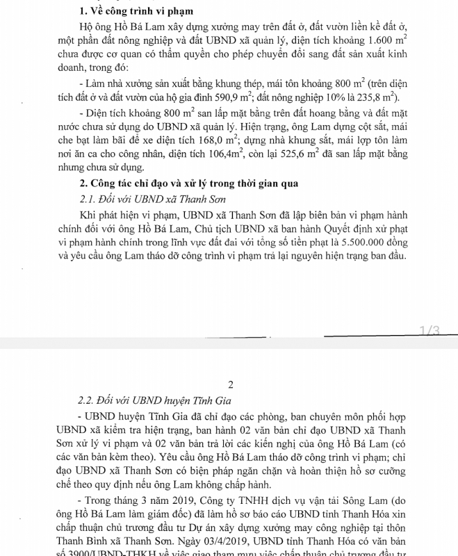 Nhà máy may lấn chiếm đất công ngang nhiên hoạt động nhiều năm? -0