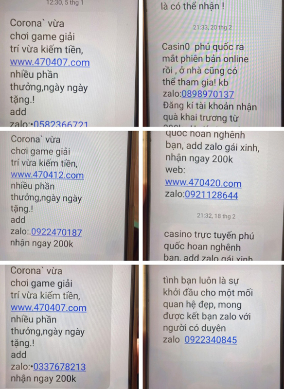 Triệt phá “nhà mạng” lậu phát tán tin nhắn dụ đánh bạc ăn tiền trên mạng -0