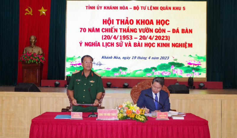 Hội thảo khoa học 70 năm chiến thắng Vườn Gòn - Đá Bàn -0