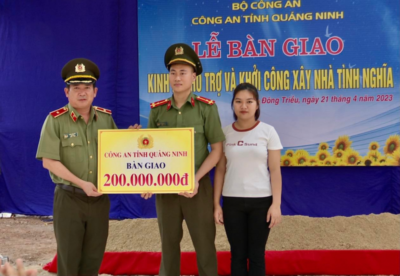 khởi công xây dựng nhà nghĩa tình cho cán bộ công an xã -0